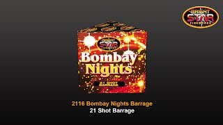 Bright Star Fireworks  2116 Bombay Nights 21 Shot Barrage [upl. by Nitsreik]