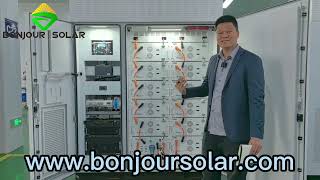 Présentation et test du système de stockage dénergie BONJOUR SOLAR 100KW 174KWH [upl. by Arnie409]