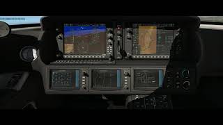 X Plane 1131 Cirrus Vision SF50 G1000 VNAV Approach [upl. by Frieder]