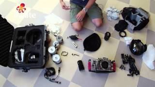 Assembling Ikelite Housing amp Strobes [upl. by Iddo]