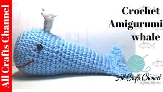 How to crochet whale Amigurumi Ami toy  Subtitulos en Espanol [upl. by Aved]