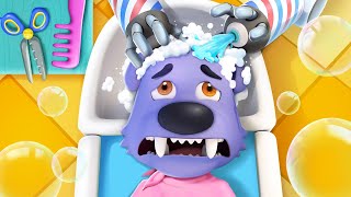 Big Bad Wolfs First Haircut  Haircut  Good Habits  BabyBus  Kids Songs and Cartoons [upl. by Ybor132]