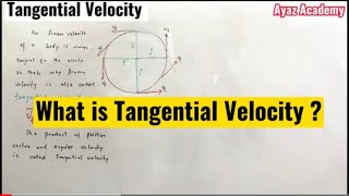 What is a Tangential Velocity In Physics  Definition and Mathematical Formula [upl. by Koziara]