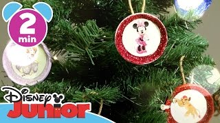 Christmas Craft Tutorials  Christmas Tree Ornaments  Disney Junior UK [upl. by Felic94]