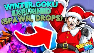 Winter Goku EXPLAINED Spawn Location All Drops  Roblox Dragon Ball Rage Winter Event Update [upl. by Naillimixam818]