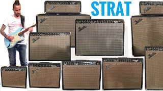 Shootout STRAT and 9 Vintage BLACKFACE Fender Amps [upl. by Ellsworth]