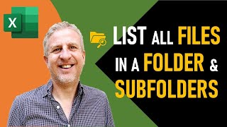 How to Get a List of all Files in a Folder and Subfolders into Excel [upl. by Isadore]