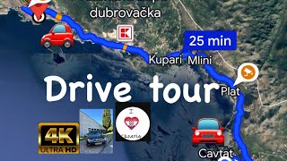 DRIVE TOUR 🚗 CAVTAT  DUBROVNIK 🇭🇷 4k [upl. by Assetak]