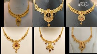 Latest new gold necklace designs 2024new collection new tranding [upl. by Inalan]