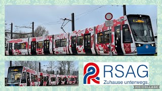 RSAG Rostocker Straßenbahn Wagen 611 TRAMLINK 6GN2 Baujahr 2014 Mitfahrt Linie 5 Führerstandmitfahrt [upl. by Auqinu641]