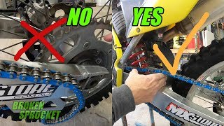 Dirt bike chain adjustment beginners guide [upl. by Uhp]