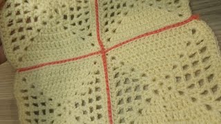 Kare Motifte Zincirli Ekleme Tekniği Crochet [upl. by Clarhe734]