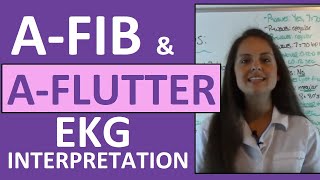 How to Interpret Heart Rhythms on EKG Strips  How to tell the difference between Afib amp Aflutter [upl. by Lola]