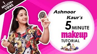 Ashnoor Kaur’s Shares Her Everyday 5 Minute Makeup Tutorial  Exclusive Interview [upl. by Chipman]