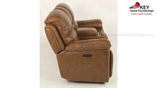 Flexsteel Fenwick Leather Power Reclining Loveseat with Console 1659 64PH  KEY Home [upl. by Rintoul]