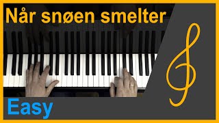 Når snøen smelter  Astrid S Easy piano cover [upl. by Shela796]