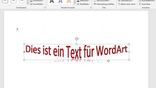 Word  Text mit WordArt gestalten [upl. by Anaile]