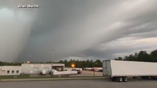 Spooky cloud during tornado warning in Lexington South Carolina [upl. by Nelle]