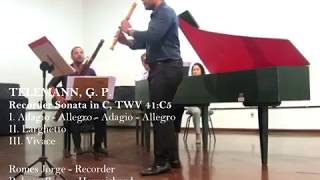 TELEMANN G P  Recorder Sonata in C TWV 41C5 [upl. by Annhoj]