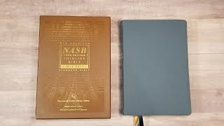 NASB Large Print Thinline Bible in Blue Buffalo Leather [upl. by Coster]