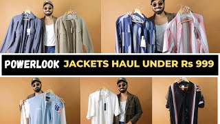 Powerlook jacket and shirts haul under Rs 999 Myntra sale shirts haul Myntra powerlook collection [upl. by Inkster901]