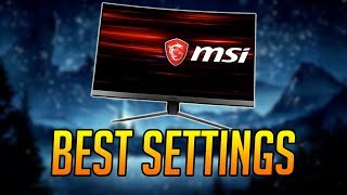 MY OPTIMAL SETTINGS GUIDE FOR MSI OPTIX MAG241C Settings options explained my settings [upl. by Nylave206]