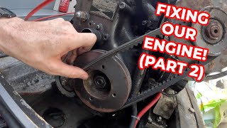 ALTERNATOR BELT CHANGE ON OUR YANMAR 2GM20 MARINE ENGINE [upl. by Will417]