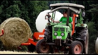 Siloballen 2016 mit Deutz 6206 John Deere 5085M Deutz 7807 C Busatis [upl. by Korten]