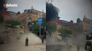 VIDEO del momento exacto derrumbe parte de El Parián en Tlaquepaque la cantina más grande del mundo [upl. by Klapp192]