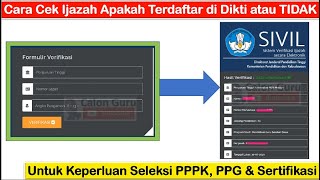 Cara Cek Ijazah Apakah Terdaftar di Dikti atau TIDAK pada Link dikti cek Ijazah Kemdikbud go id [upl. by Ahcilef119]