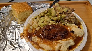 WHATS FOR DINNER SALISBURY STEAK CREAMY CHEESY MASHED POTATOES AND BUTTER BEANS COOKING MARATHON [upl. by Otirecul402]