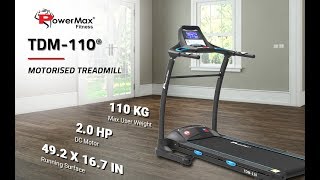 Powermax Fitness TDM110 Motorized Treadmill with 72 inch Vivid Color Display and 400m Track UI [upl. by Eclud]