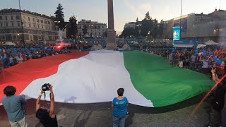 La festa in Piazza del Popolo a Roma per BelgioItalia 12  EURO 2020 [upl. by Iverson]