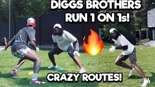 Stefon Diggs Vs Trevon Diggs 🔥 CRAZY ROUTES 😱 BROTHER VS BROTHER WR Vs CB Matchup [upl. by Avrenim]