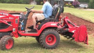 How To Till and Rotovate Your Garden With A Subcompact TractorKubota BX [upl. by Atihana511]