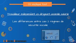 Travailleur indépendant TNS VS Dirigeant assimilé salarié [upl. by Ahteres426]