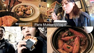 Mukbang Vlog in Paris Escargot  Belgium Waffles Beef bourguignonfrench onion soup [upl. by Assyn187]