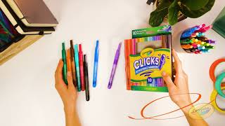 Crayola Clicks Retractable Markers  Crayola Product Demo [upl. by Asare882]