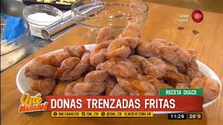 Receta dulce donas trenzadas fritas [upl. by Ailehpo]