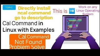 Cal Command Not Found in Linux  Problem Solve Cal Command [upl. by Nurse]