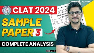 CLAT 2024 Sample Paper 3  Complete Analysis  Sample Questions 3 by CLAT Consortium [upl. by Range464]