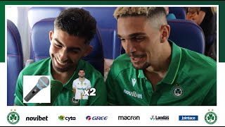 OMONOIA TV  Challenge στην πτήση με τους παίκτες [upl. by Averat]