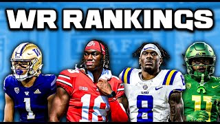 2024 NFL Draft WR Rankings  A Once In A Lifetime Class [upl. by Nilak645]