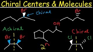 Chiral vs Achiral Molecules  Chirality Carbon Centers Stereoisomers Enantiomers amp Meso Compounds [upl. by Grier]