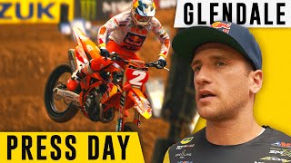 2023 Glendale Supercross  Press Day ft Ken Roczen Cooper Webb and more [upl. by Nilyam938]