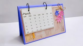 DIY Calendar 2020  How To Make Cute Desk Calendar For New Year [upl. by Saloma]