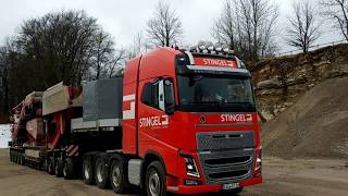 Schwertransport Brechanlage Stingel SBR [upl. by Eenobe]