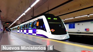 Nuevos Ministerios L6  Metro de Madrid  Serie 8400 [upl. by Gautious]