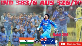 Rohit Sharma 209 India Vs Australia 7th ODI Match Highlights 2013 [upl. by Santos]