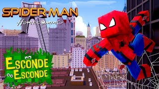 Minecraft HOMEM ARANHA DE VOLTA AO LAR EscondeEsconde [upl. by Chelsie]